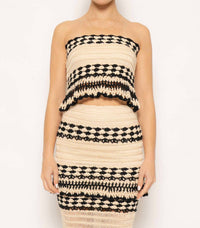 Fore Collection - Strapless Crochet Crop Top