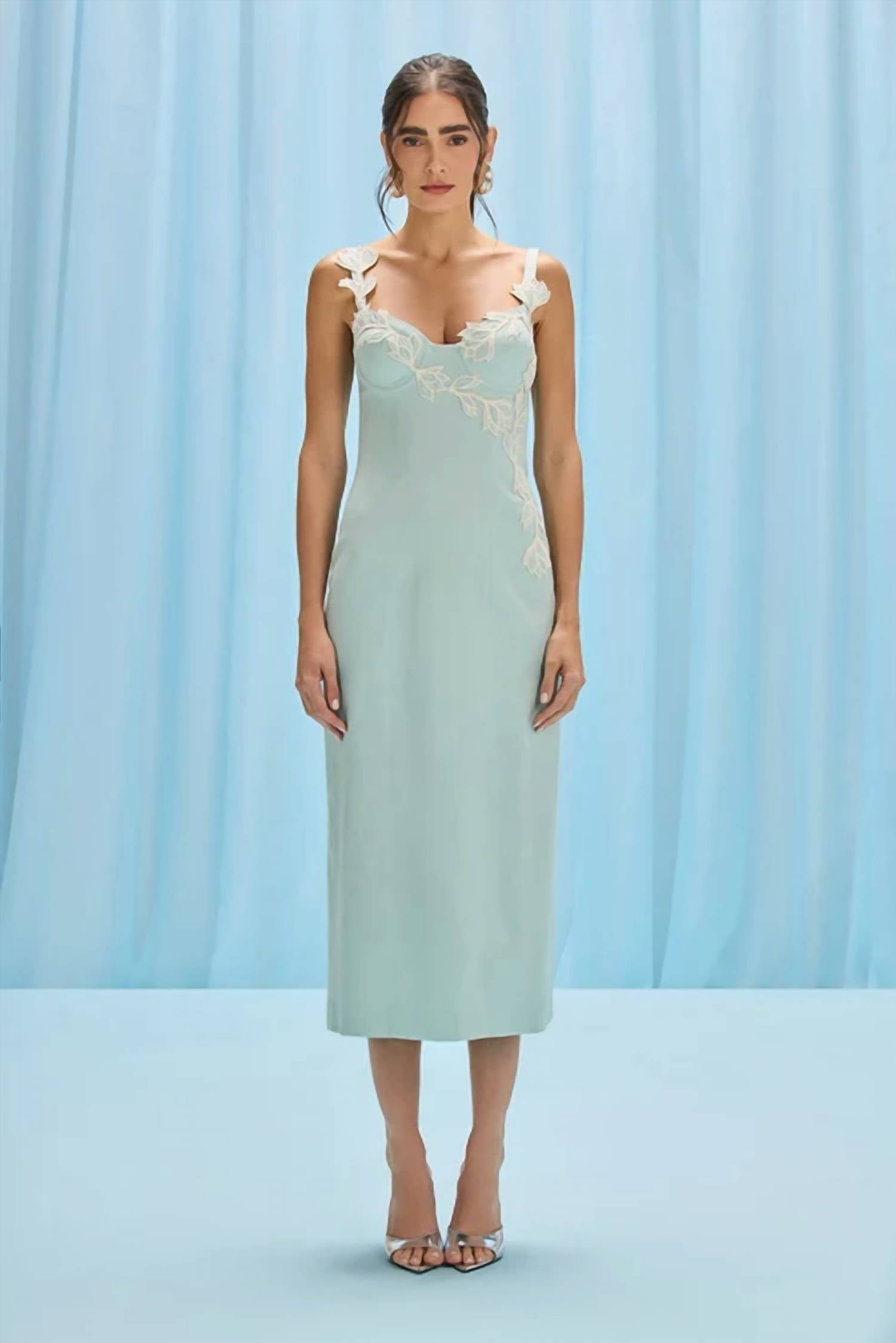 Patbo - Aquamist Linen Midi Dress