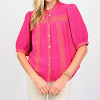 Ivy Jane - Heavily Embroidered Gauze Top