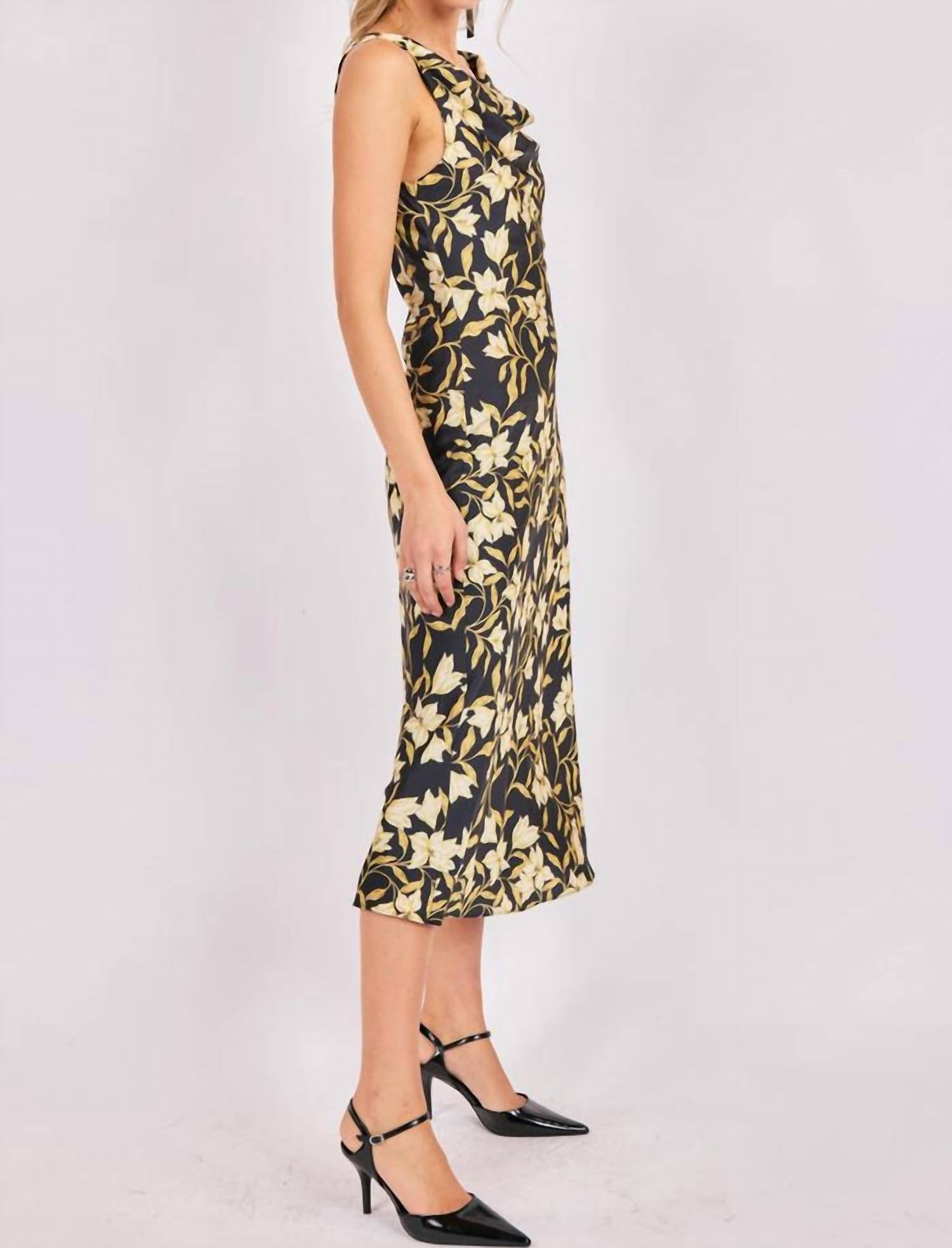 Sadie & Sage - Gala Cowl Neck Floral Dress