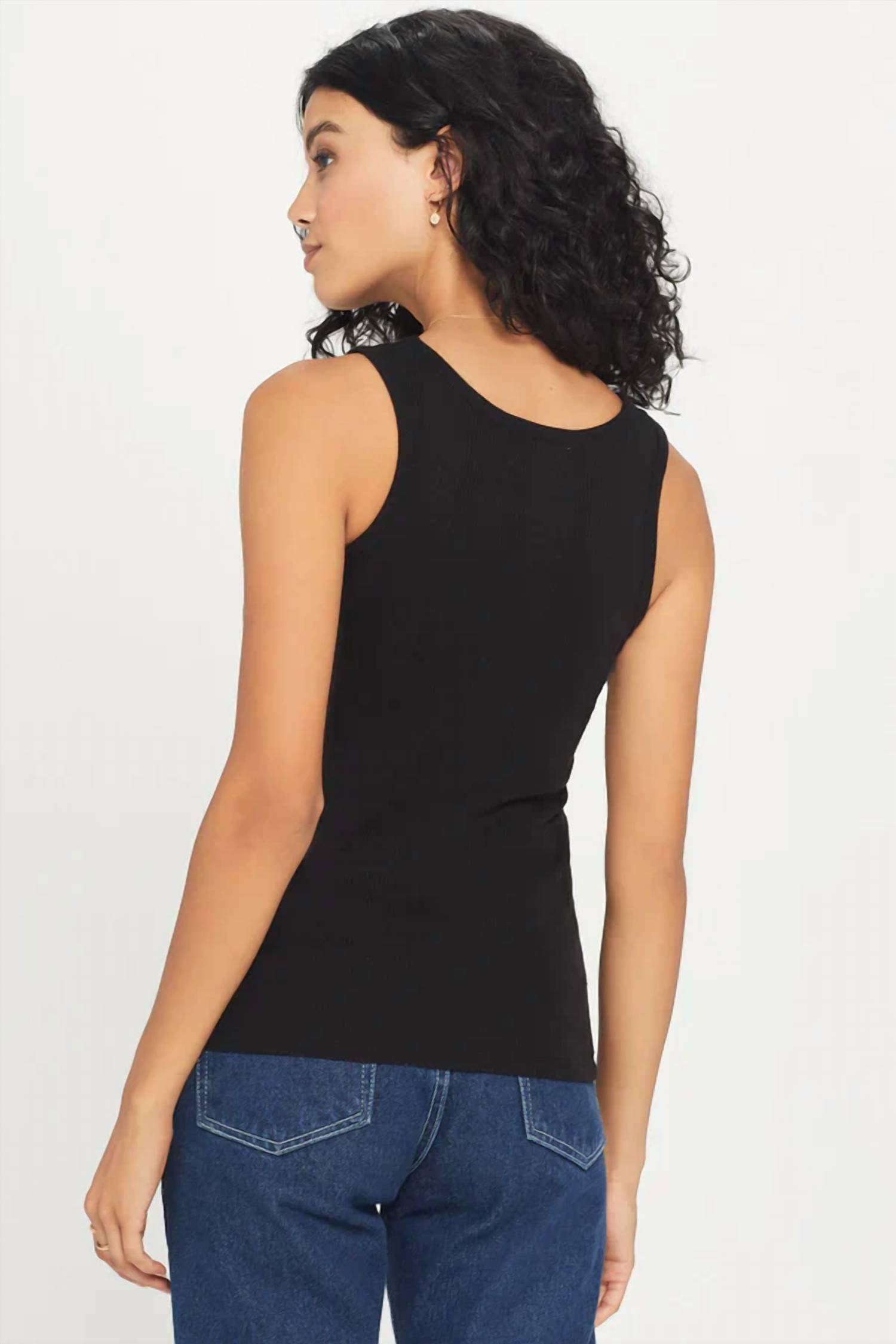 Goldie - Cotton Sleeveless Rib Tank Top