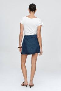 Marle Rivet Skirt in blue - women's skirt - view 4