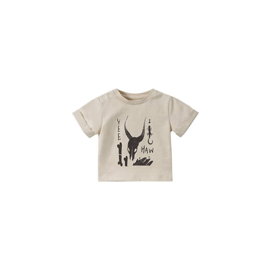 Omamimini - Baby Boxy Yee Haw print t-shirt