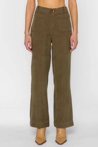 Velvet Heart Alyx Pants in olive - women's pants - detail view