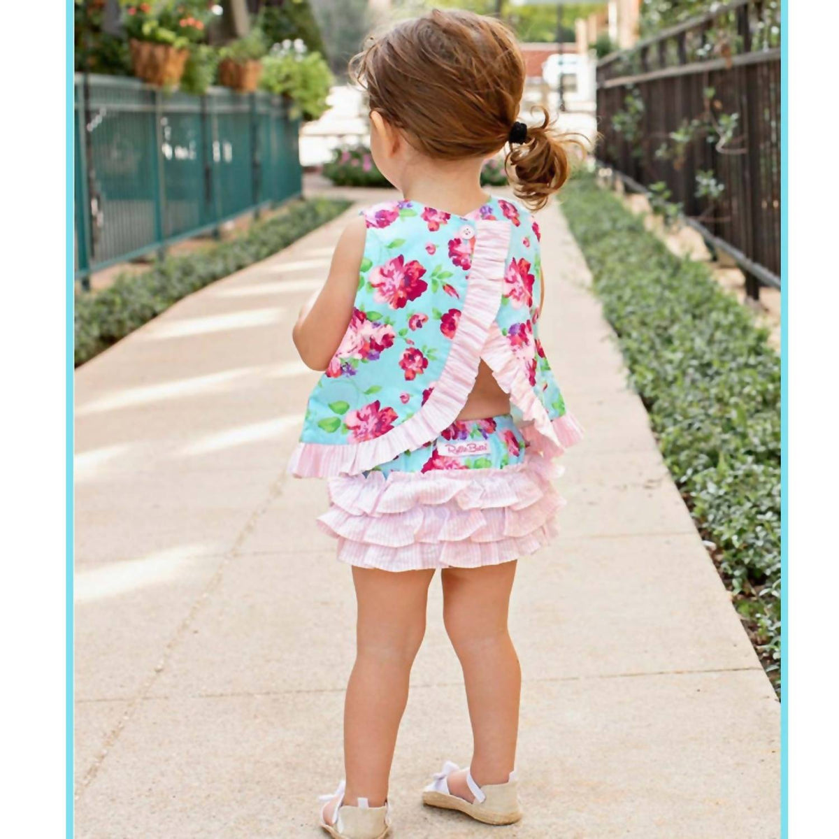 Rufflebutts - Girls Life Is Rosy Swing Top And Diaper Cover Set
