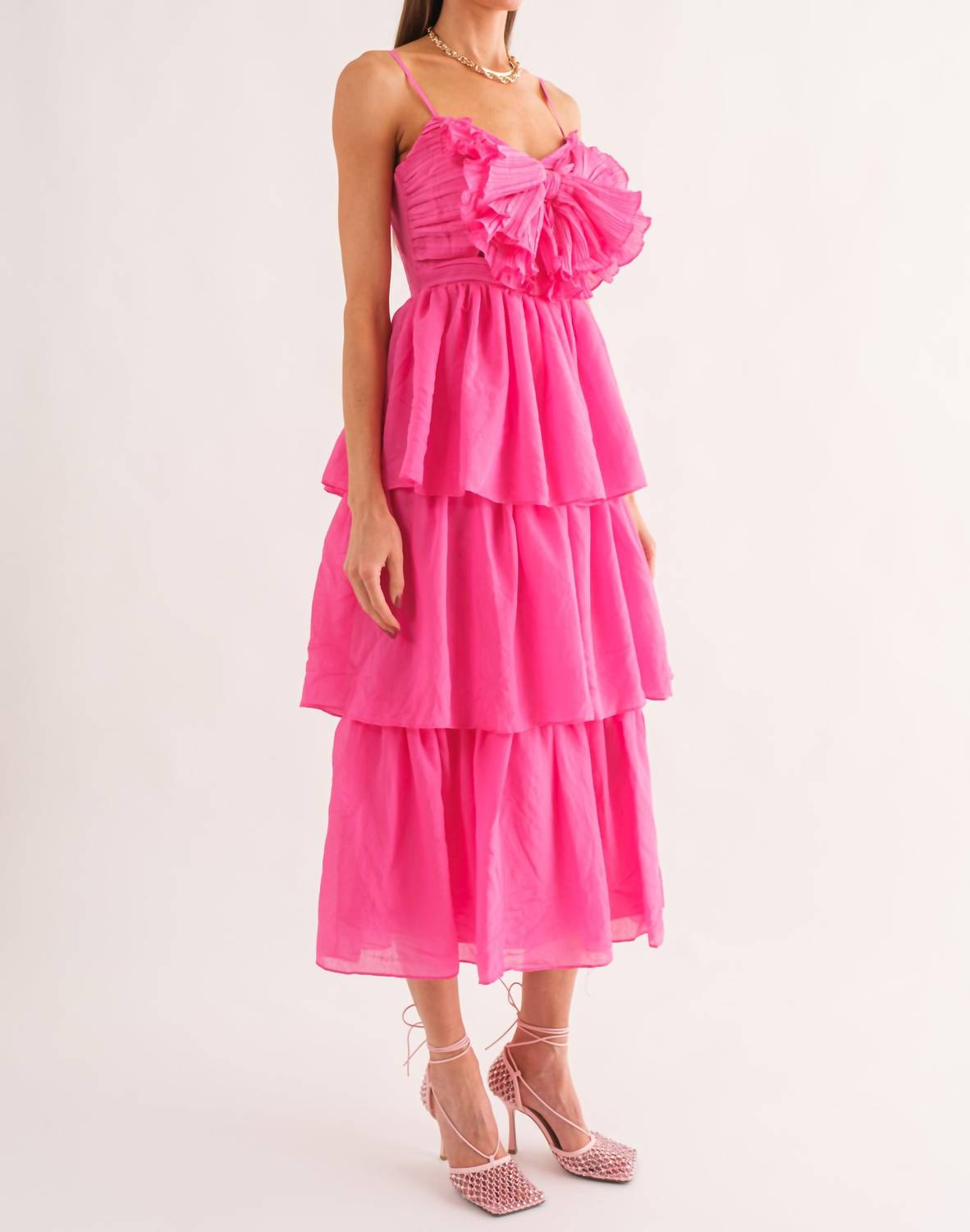 Sofie The Label - Melody Pleated Bow Midi Dress