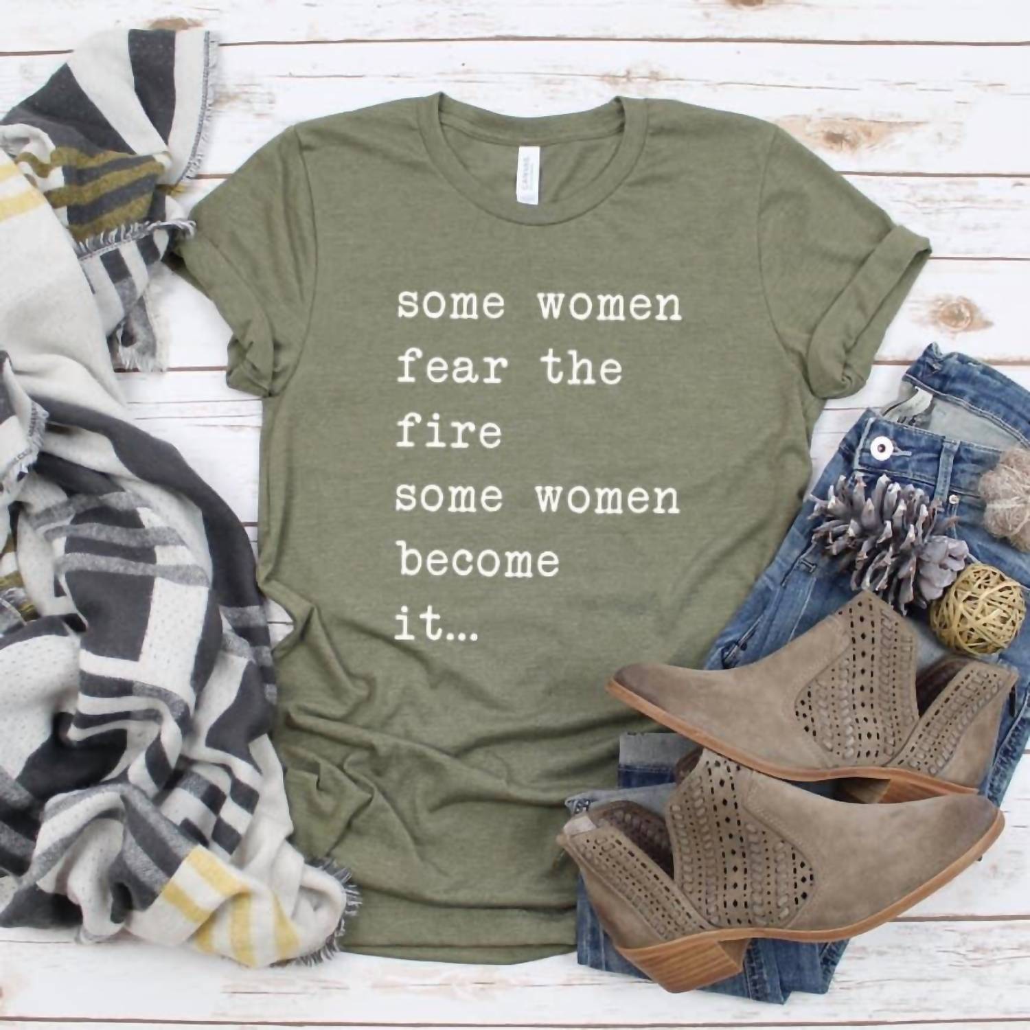 Rags & Royal - Women's Fear The Fire Graphic Tee Shirt