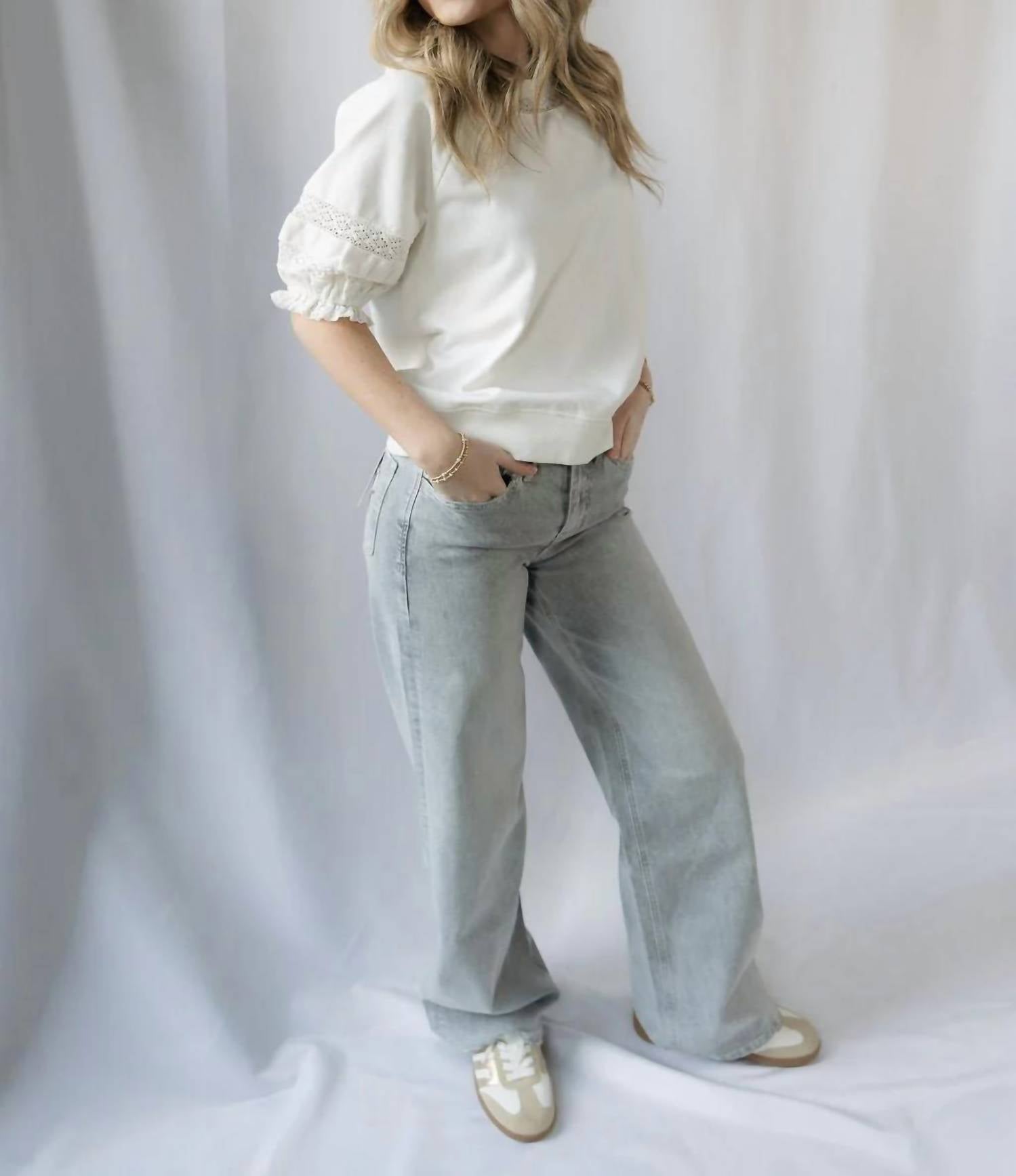 Flying Monkey - Montego Bay High Rise Wide Leg Jeans