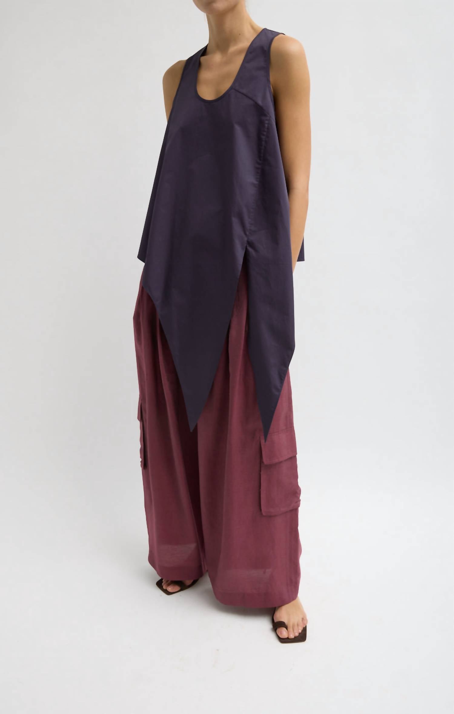 Tibi - Tie Front Sleeveless Top