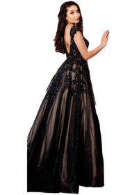 Karishma Creations - Embroidered Glitter Tulle Dress