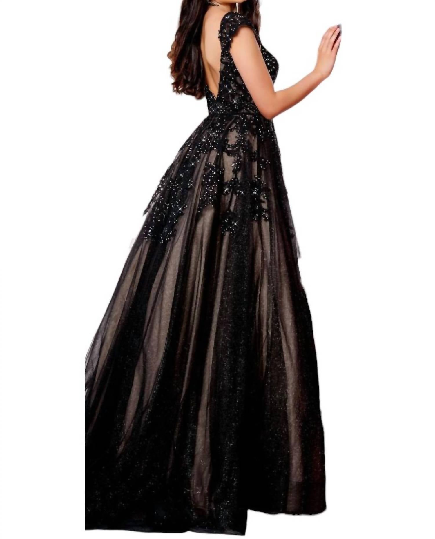Karishma Creations - Embroidered Glitter Tulle Dress