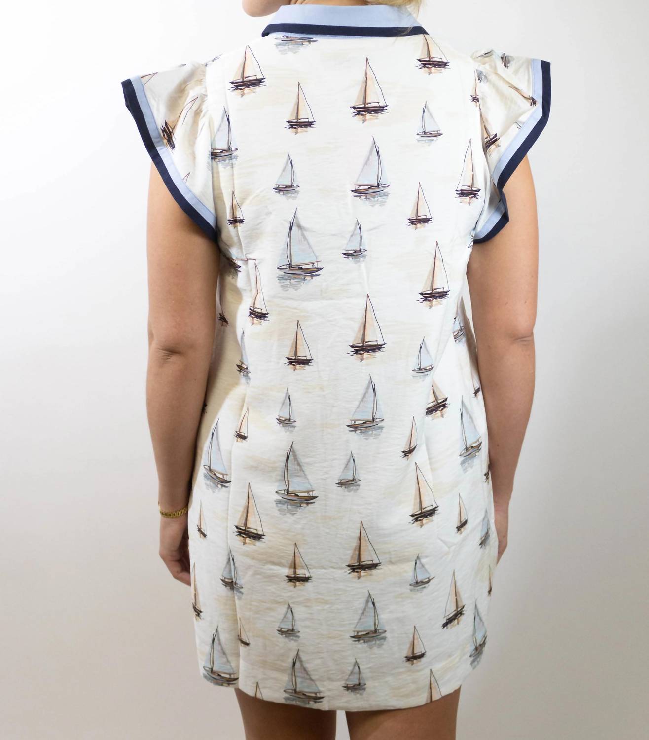Thml - Come Sail Away Flutter Sleeve Dress
