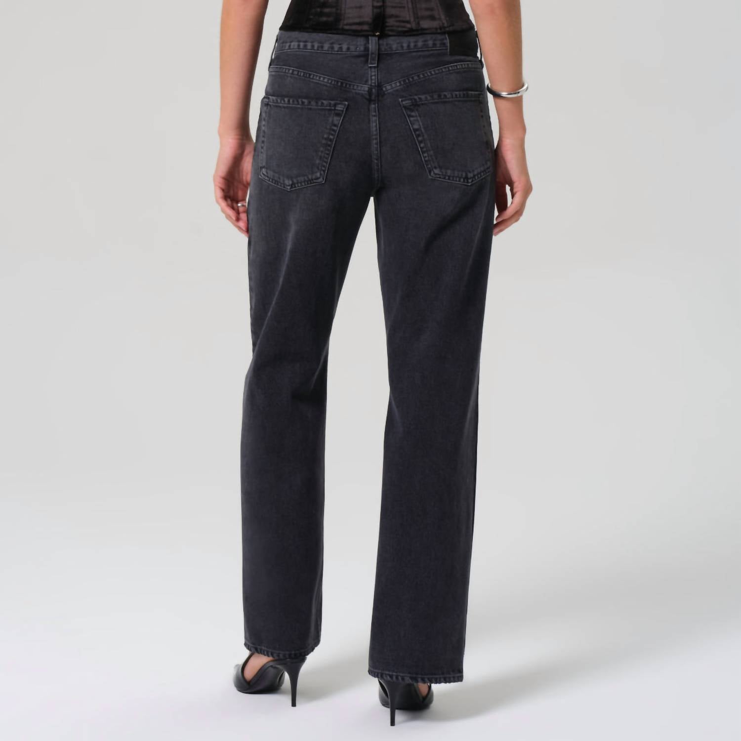 Citizens Of Humanity - Lindz Low Rise Jeans With Tuxedo Stripe Kuro