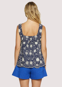 Lost + Wander - Zenith Bloom Embroidered Top