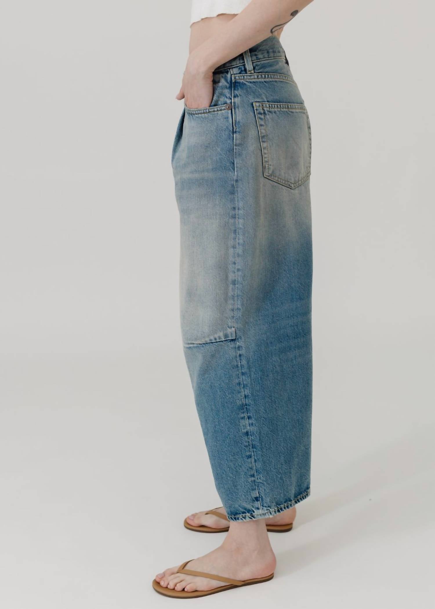 R13 - Cropped Wide Leg Jean