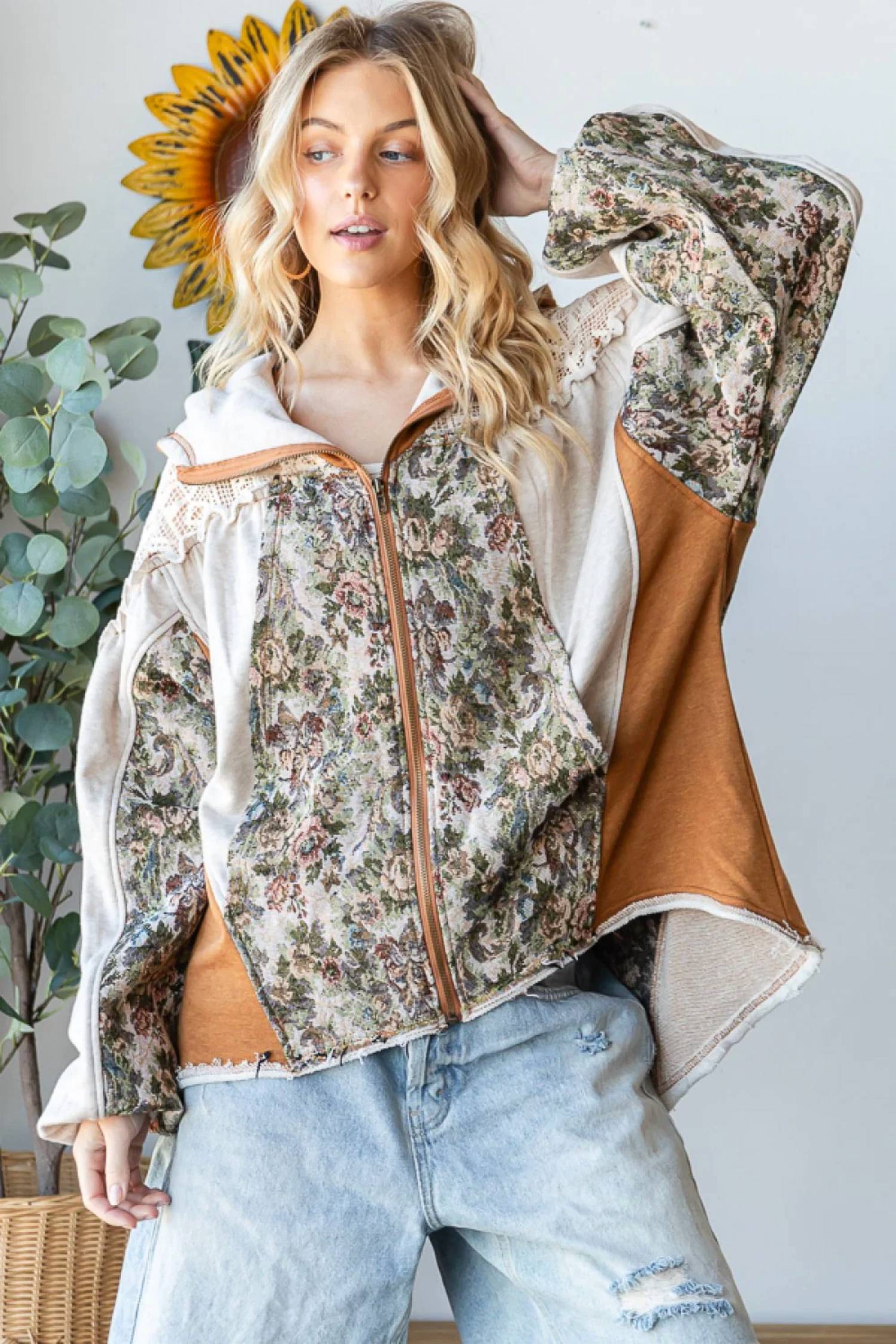 Oli & Hali - Tapestry and Lace Hoodie