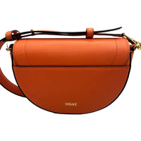 Versace - Women's Half-moon La Medusa Vitello Leather Crossbody Handbag