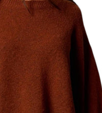 Before You Round Neck Two Tone Sweater in bronze - women's sweater - detail view