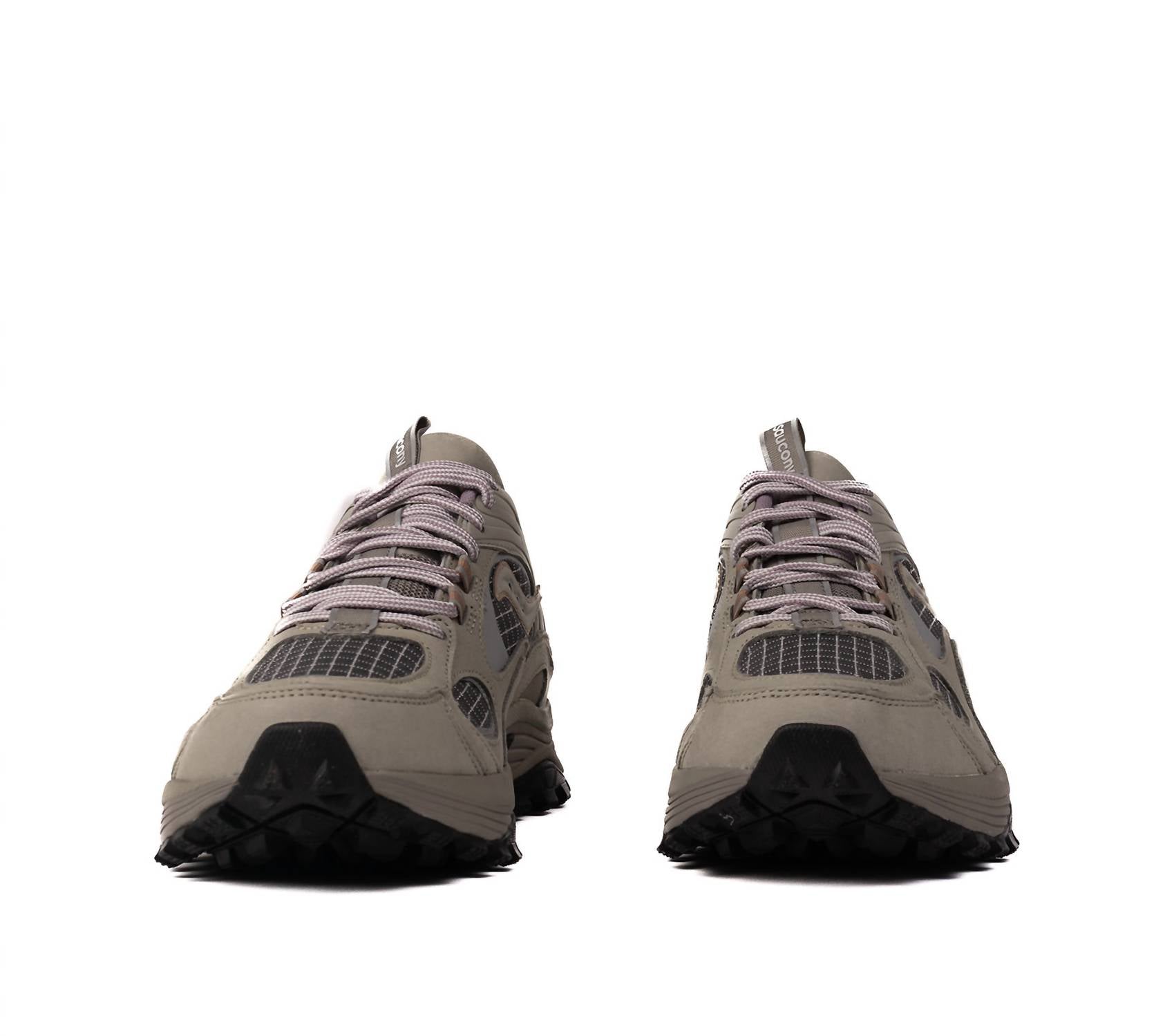 SAUCONY Men's Grid Aura X Sneakers in grey agave - men's sneaker - detail view