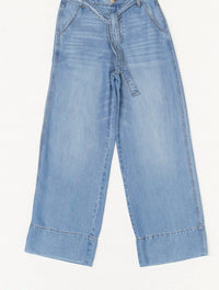 Oat New York - Women's Belted High Rise Wide Leg Jeans