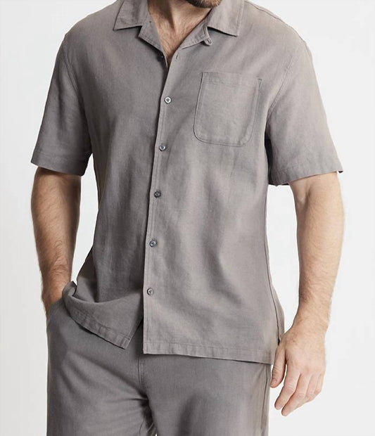 Jachs New York - Linen Suffolk Short Sleeve Camp Shirt