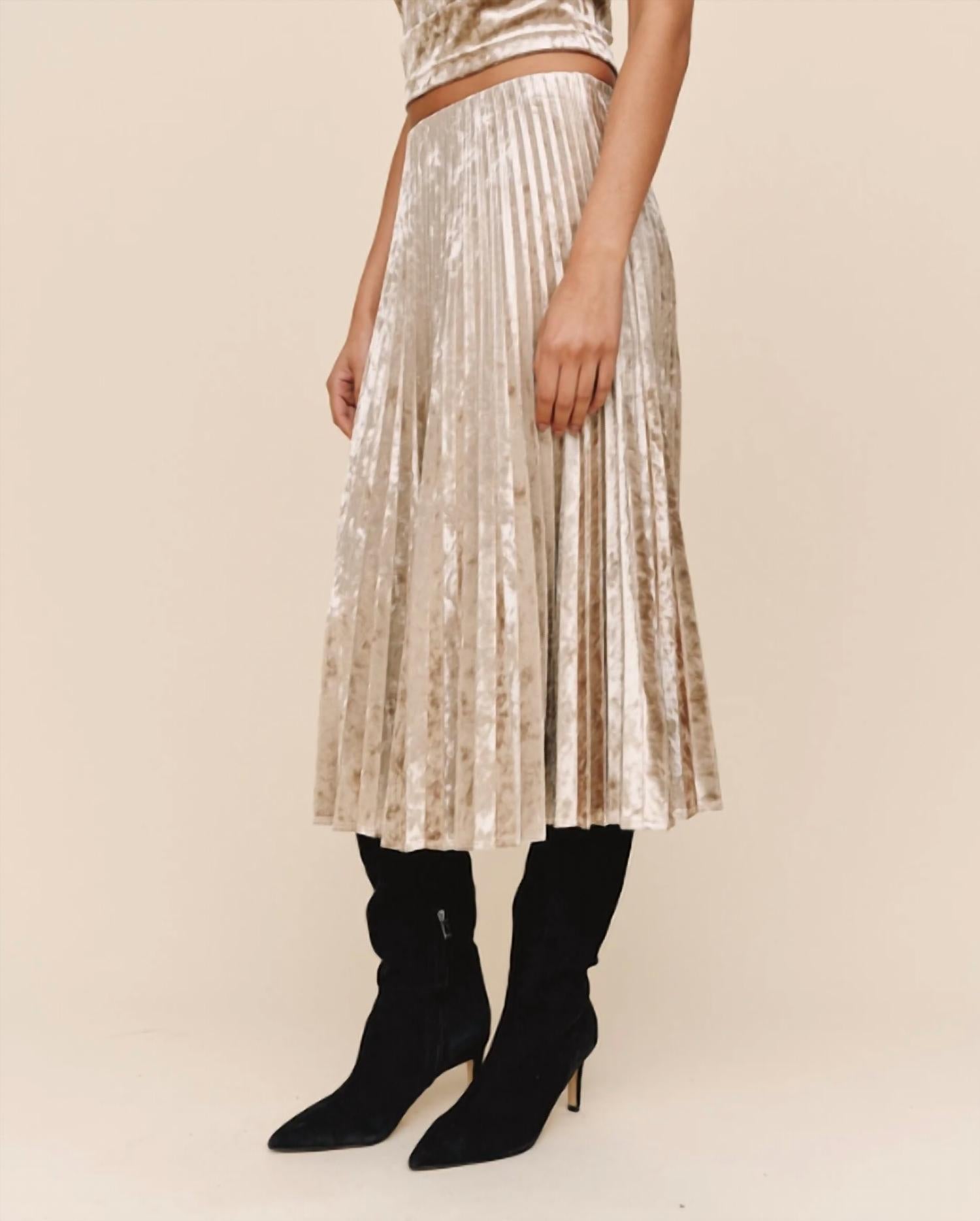 Bella Dahl - Clean Waist Pleated Midi Skirt