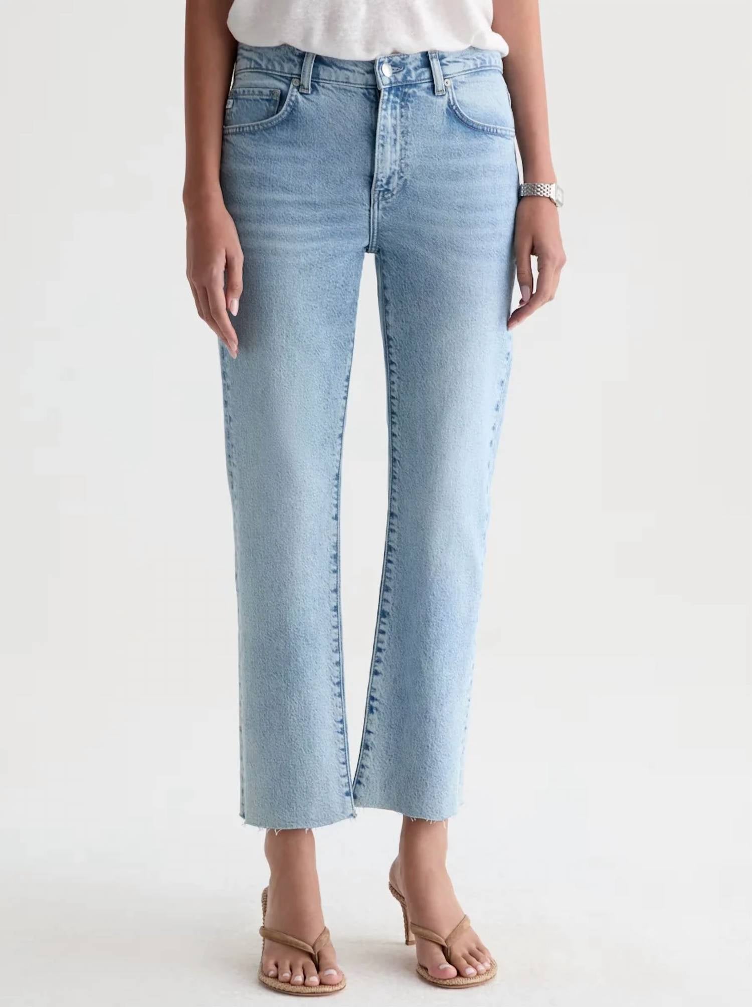Ag Jeans - Brinley Mid-rise Straight Crop Jeans