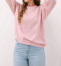 By Together - Eliora Contrast Trim Pullover Sweater