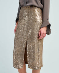 TWP Fishscale Ladylike Midi Skirt in honey - women's skirt - view 4