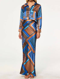 Misa Los Angeles - Sierra Tile Patchwork Skirt