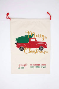 White Label - Christmas Trees And Trucks Santa Sack