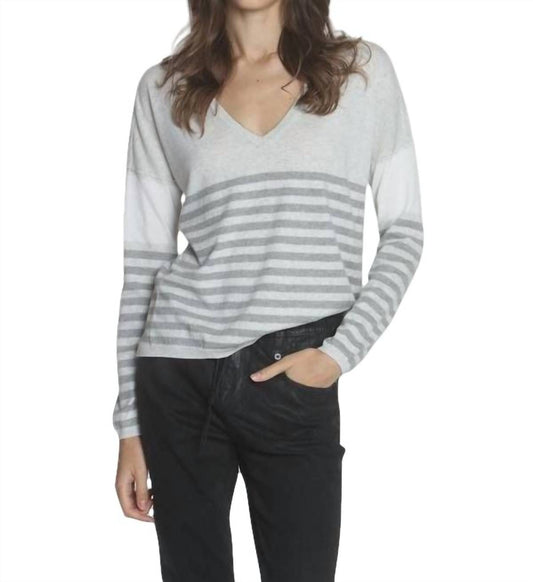 Lindsey Stripe Vee Top