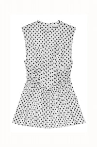 Ganni - Polka Dot Satin Corset Mini Dress