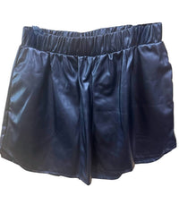 Pixi + Ivy Women's Leather Look Short in black - women's shorts
