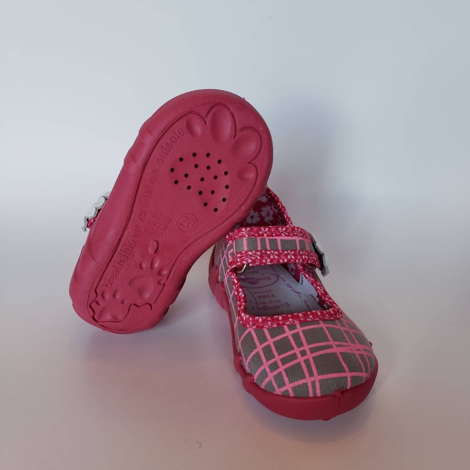 Renbut Shoes - Girl's Velcro Strap Mary Jane Casual Flat