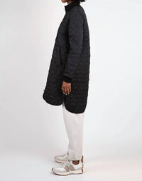 Ilse Jacobsen Padded Quilt Coat in black - women's jacket - alternate view