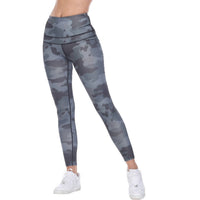 GOLDHAUS High-rise Ultra-soft Leggings in camouflage - women's pants - view 4
