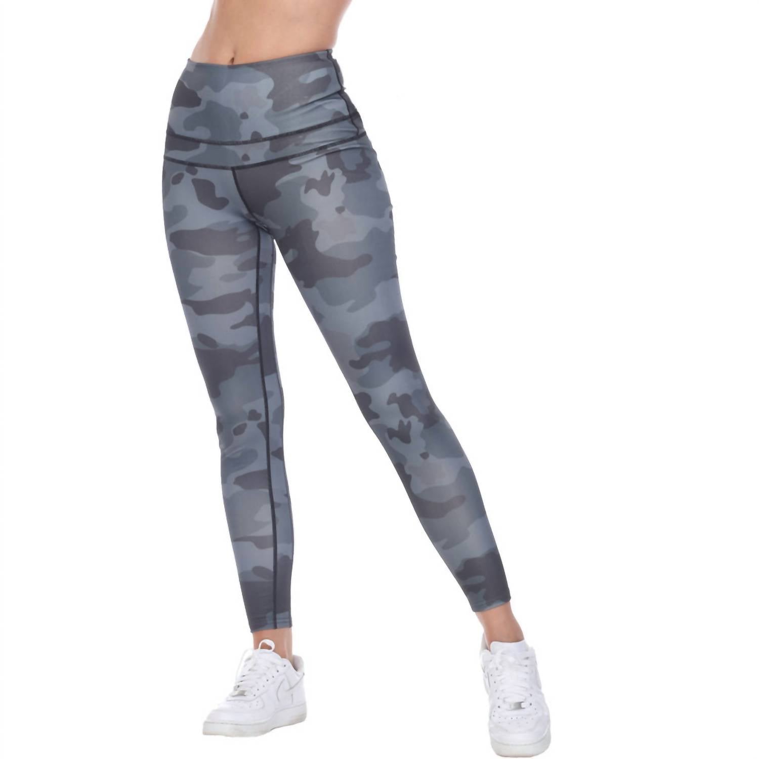 GOLDHAUS High-rise Ultra-soft Leggings in camouflage - women's pants - view 4