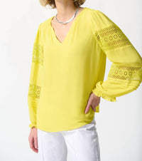 Joseph Ribkoff - Relaxed Fit V-neck Blouse