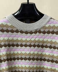Listicle - Women's Striped Dot Knit Sweater