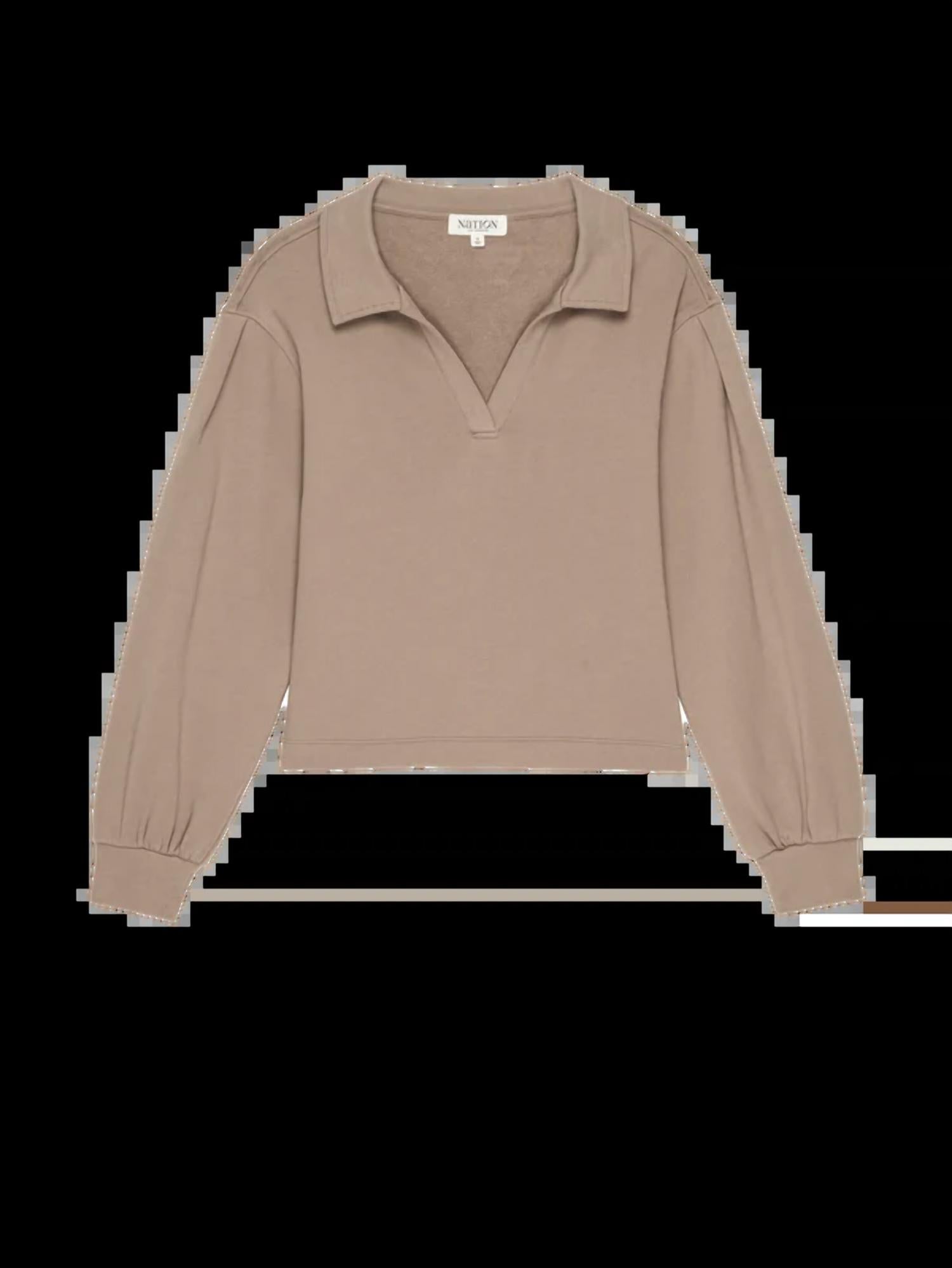 Nation Ltd - Blake Collared V Neck Sweatshirt
