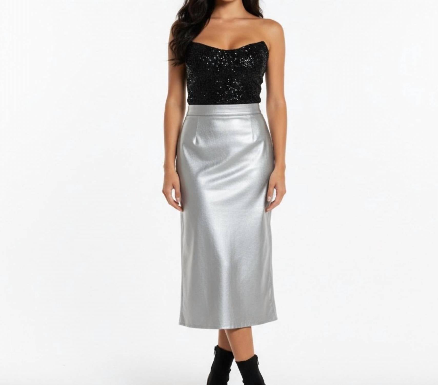 Vince Camuto - Shimmering Midi Skirt