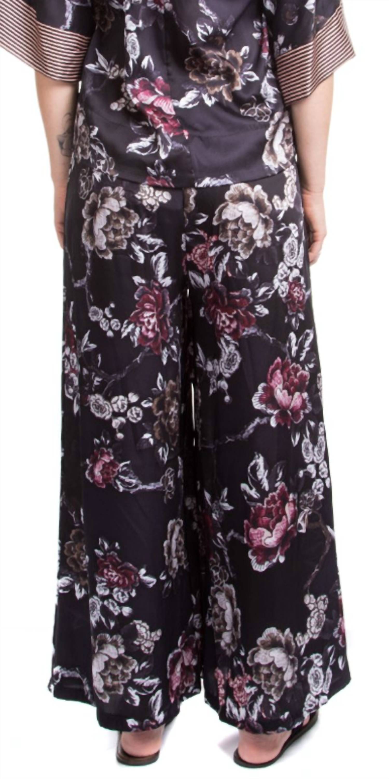 GIGI MODA Midnight Blossom Pants in black - women's pants - alternate view