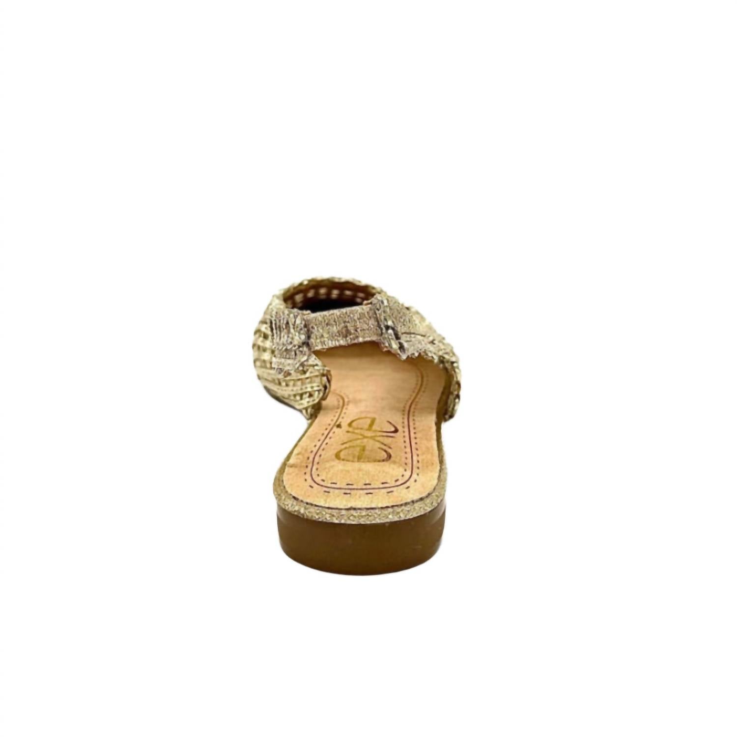 Exe Women's Sling-back Flat Shoes in gold - women's flats - view 5