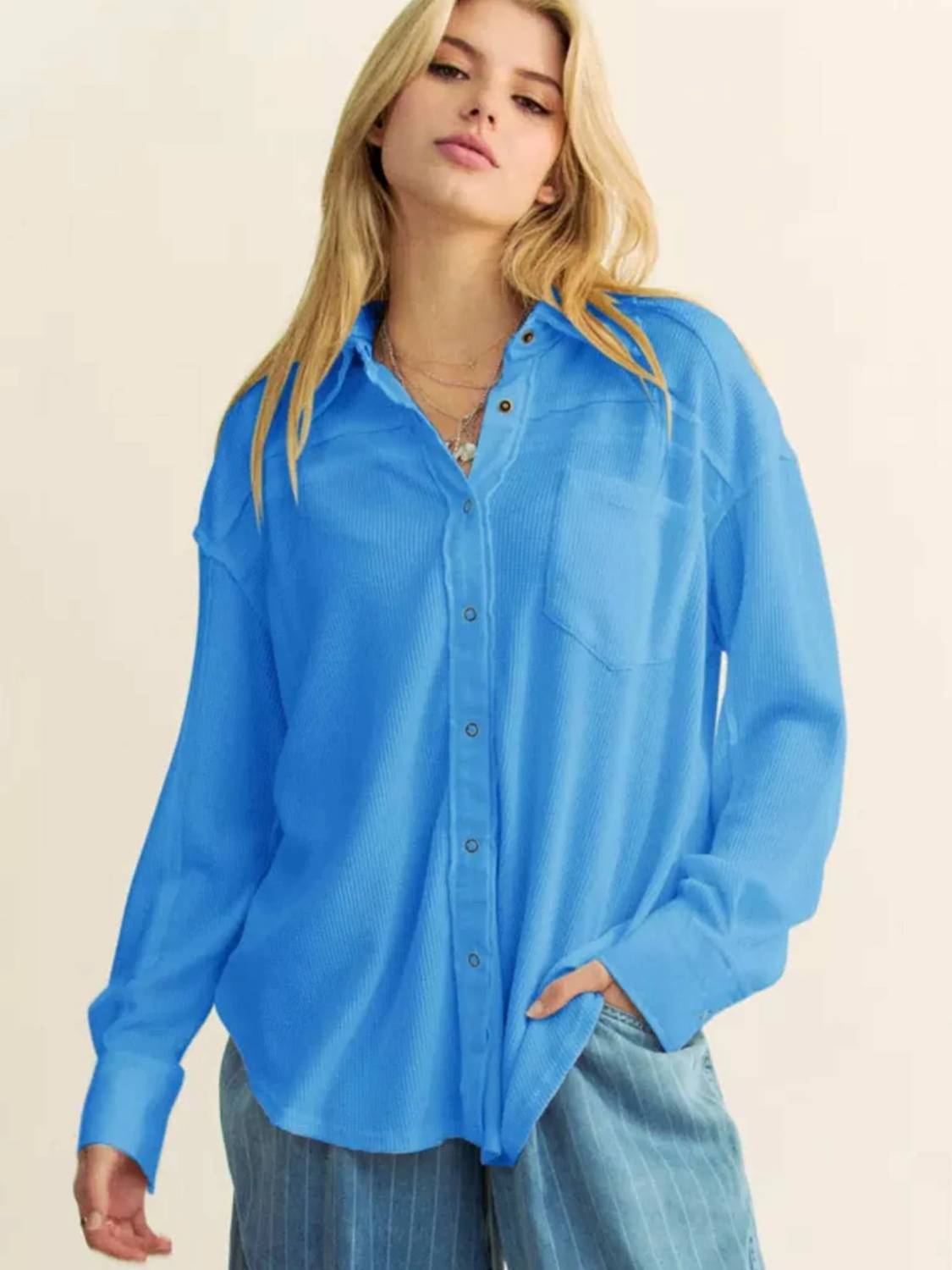Davi & Dani - Washed Button Down Shirt