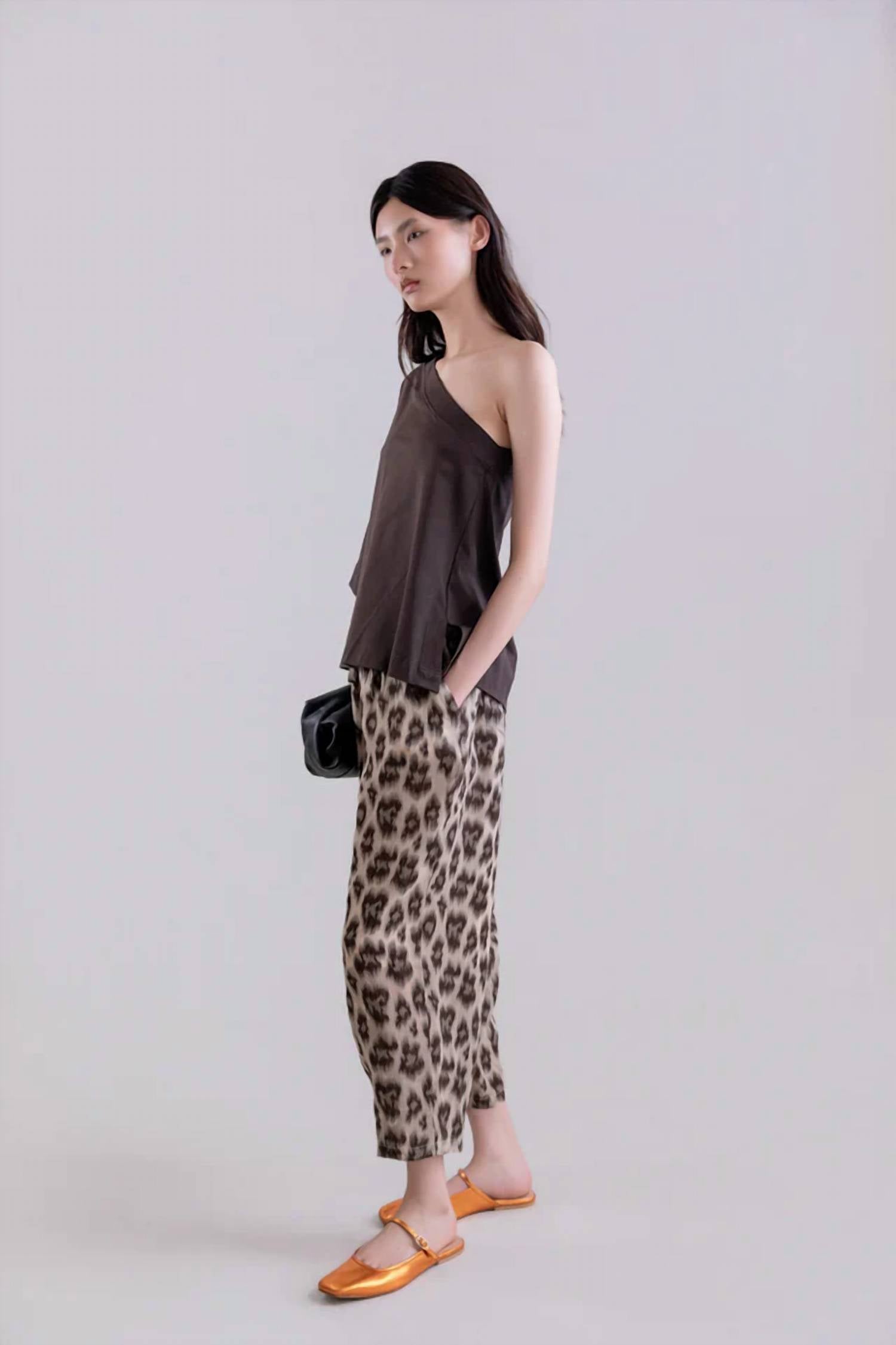 Psophia - Savanna Shadow Slouchy Pants With Pleats