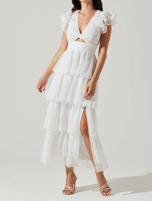 Astr - Emporia Tiered Tulle Midi Dress