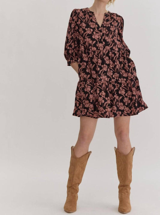 Entro - Wild Rosette Floral Dress