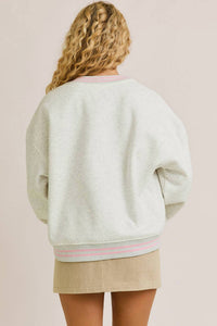 Le Lis - United States Crew Neck Embroidery Sweatshirt