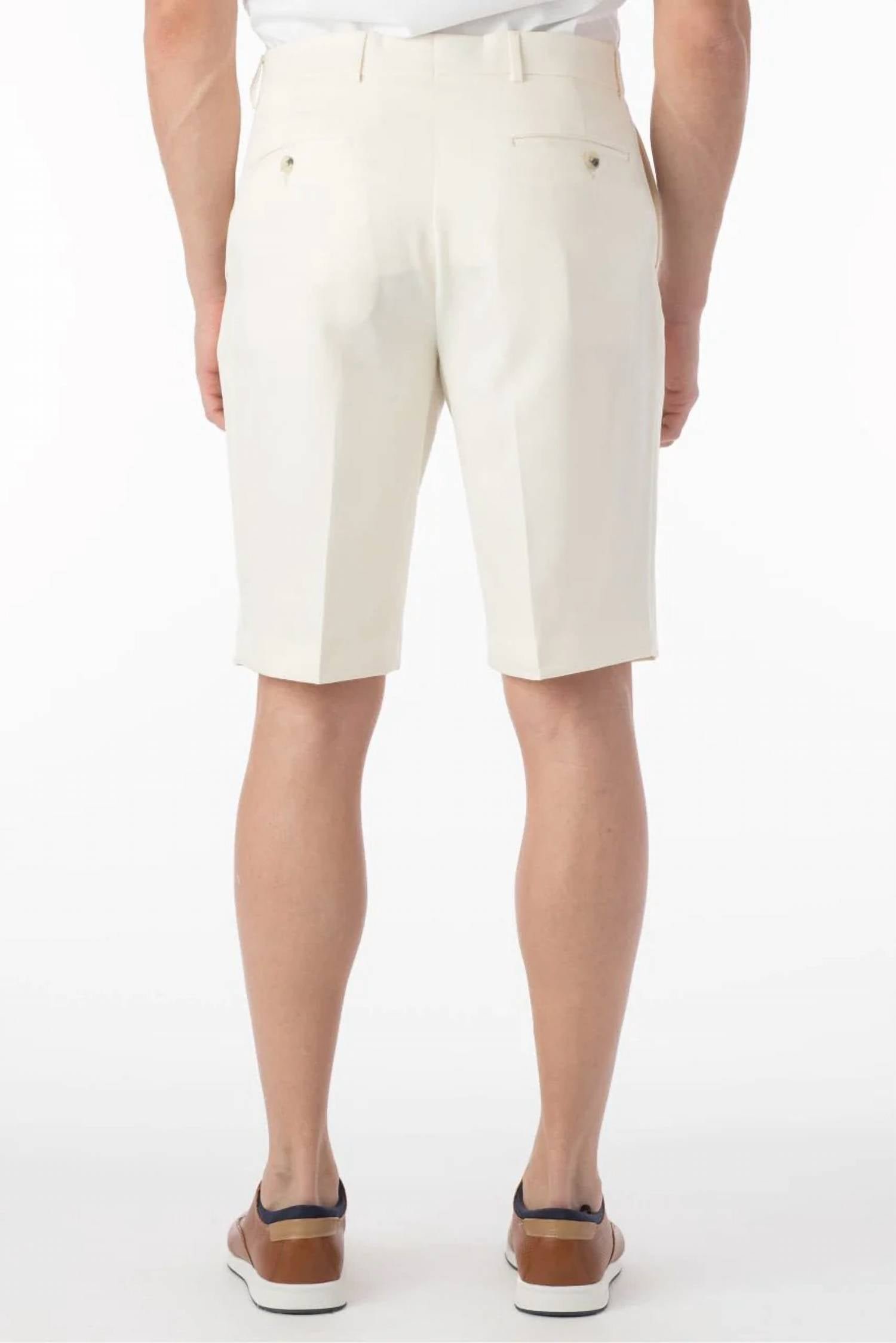 Ballin - Nash Micro Nano Travel Twill Performance Gabardine Plain Front Shorts